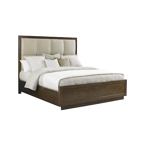 King Casa del Mar Upholstered Bed in Sueded Microfiber